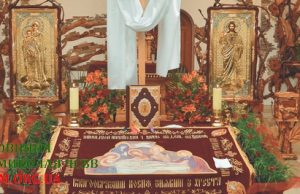 Плащаниця в Мукачівському монастирі