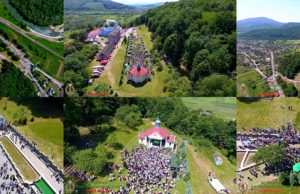 Празник Зіслання Святого Духа в Малоберезнянському монастирі з висоти пташиного польоту