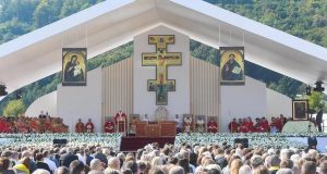 Літургія у візантійському обряді з Папою Франциском у Пряшеві 01